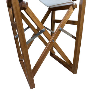 Whitecap Directors Chair w/White Batyline Fabric - Teak OutdoorUp