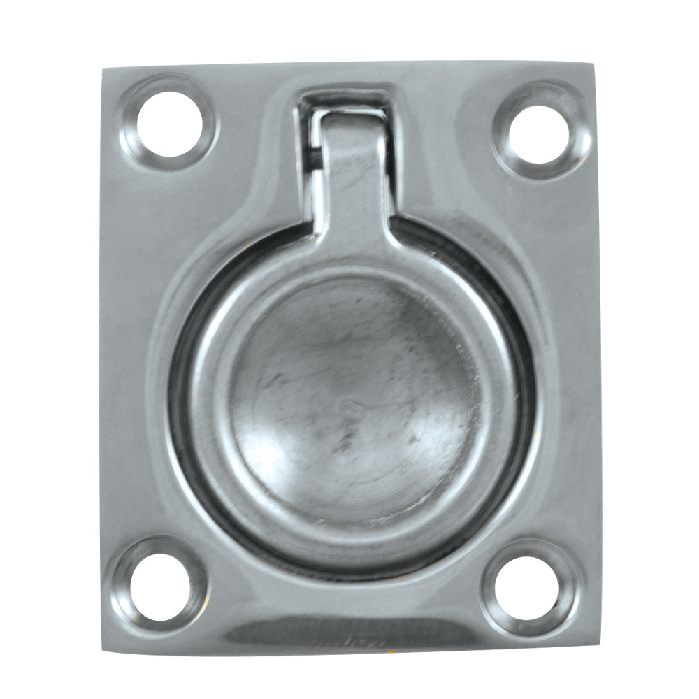 Whitecap Flush Pull Ring - CP/Brass - 1-1/2" x 1-3/4" OutdoorUp