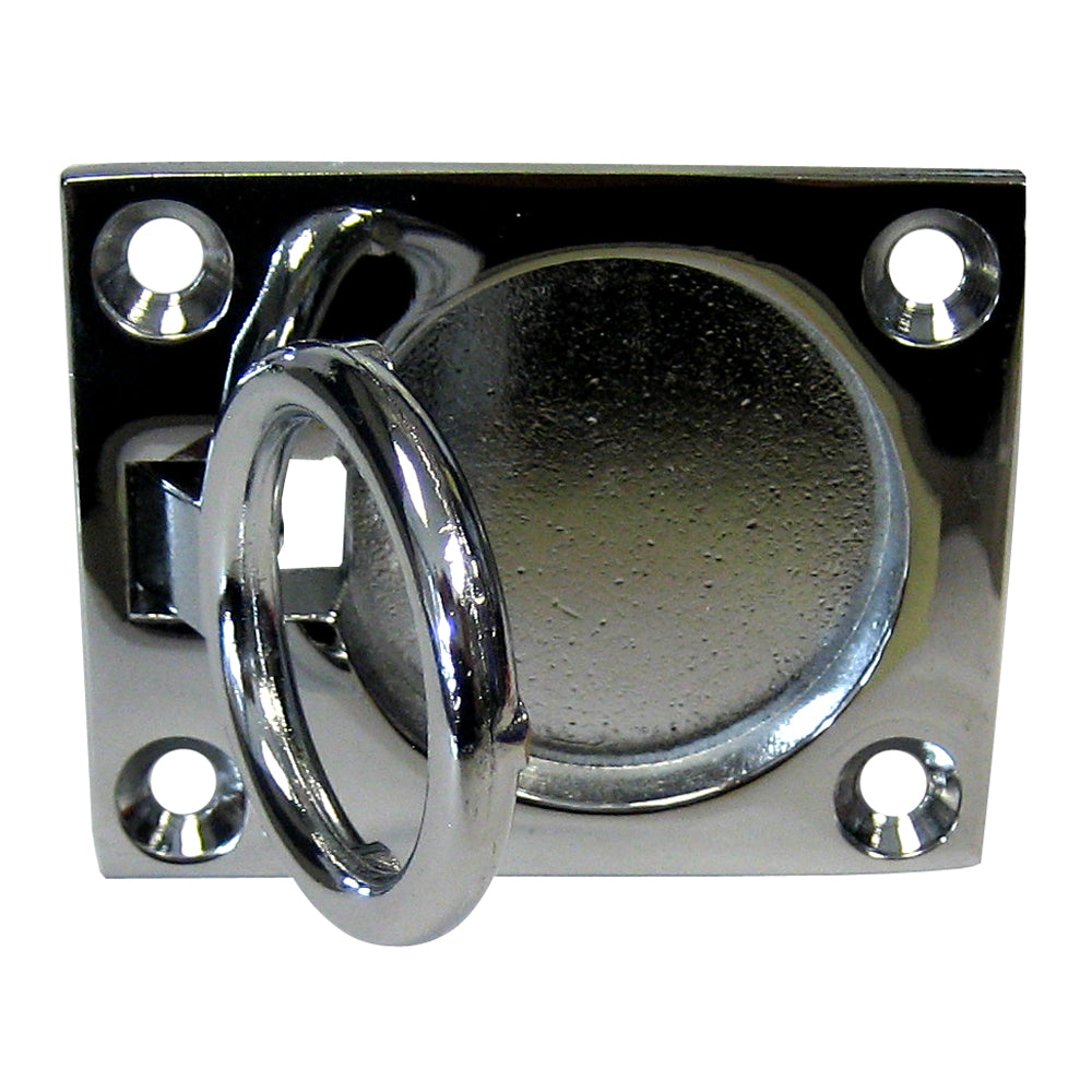 Whitecap Flush Pull Ring - CP/Brass - 2" x 2-1/2" OutdoorUp