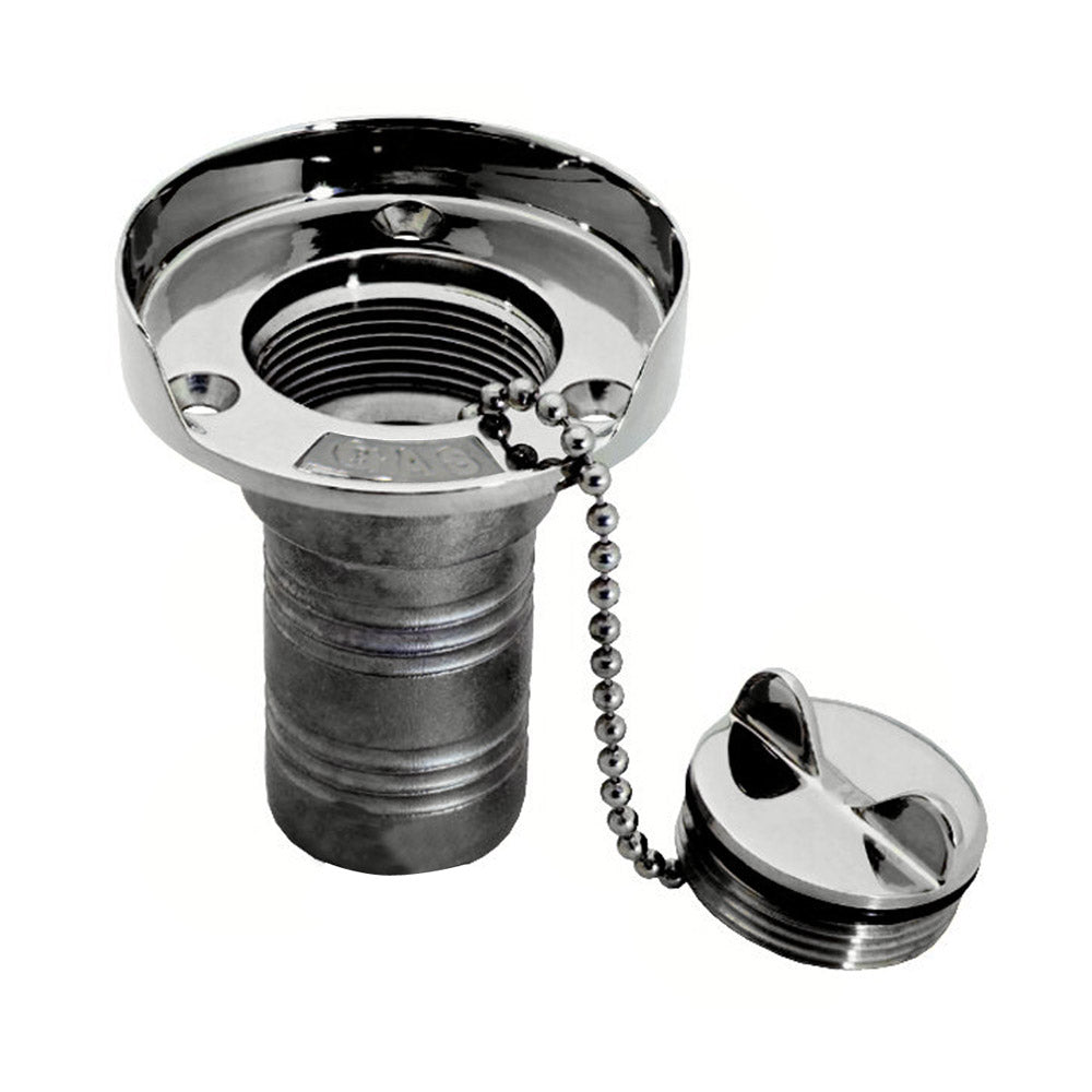 Whitecap Gas Hose Deck Fill w/Splash Guard - 1-1/2" Chain OutdoorUp