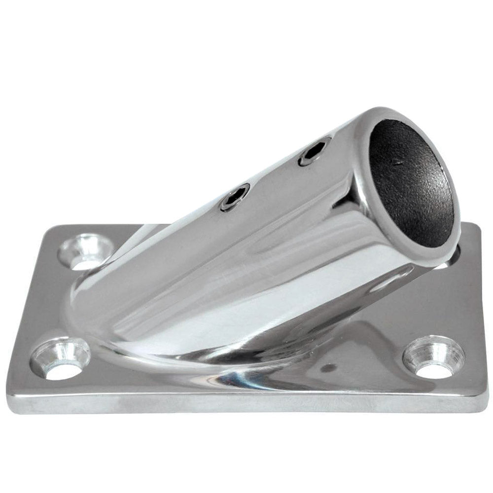 Whitecap " O.D. 30 Degree Rectangle Base SS Rail Fitting OutdoorUp
