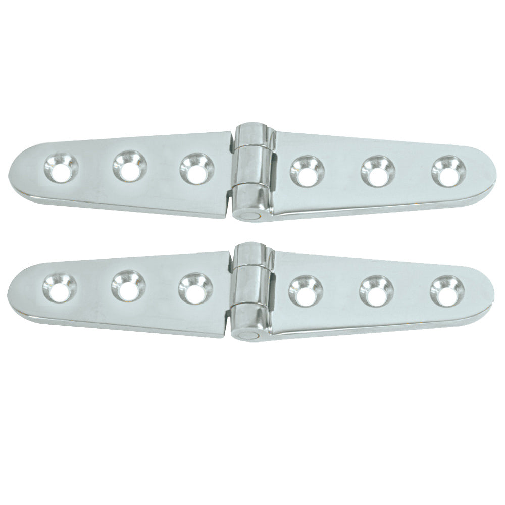 Whitecap Strap Hinge - CP/Brass - 6" x 1-1/8" - Pair OutdoorUp