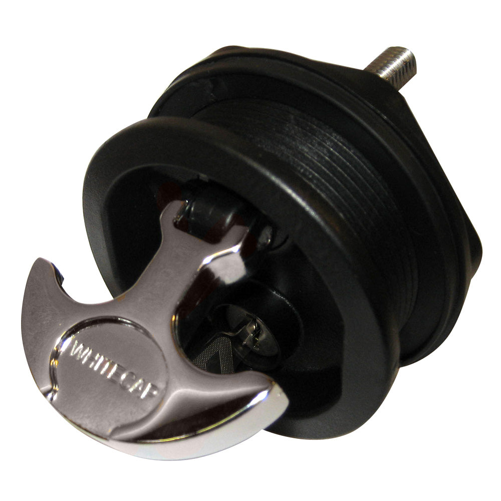 Whitecap T-Handle Latch - Chrome Plated Zamac/Black Nylon - Locking - Freshwater Use Only OutdoorUp
