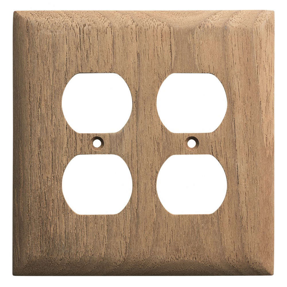 Whitecap Teak 2-Duplex/Receptacle Cover Plate OutdoorUp