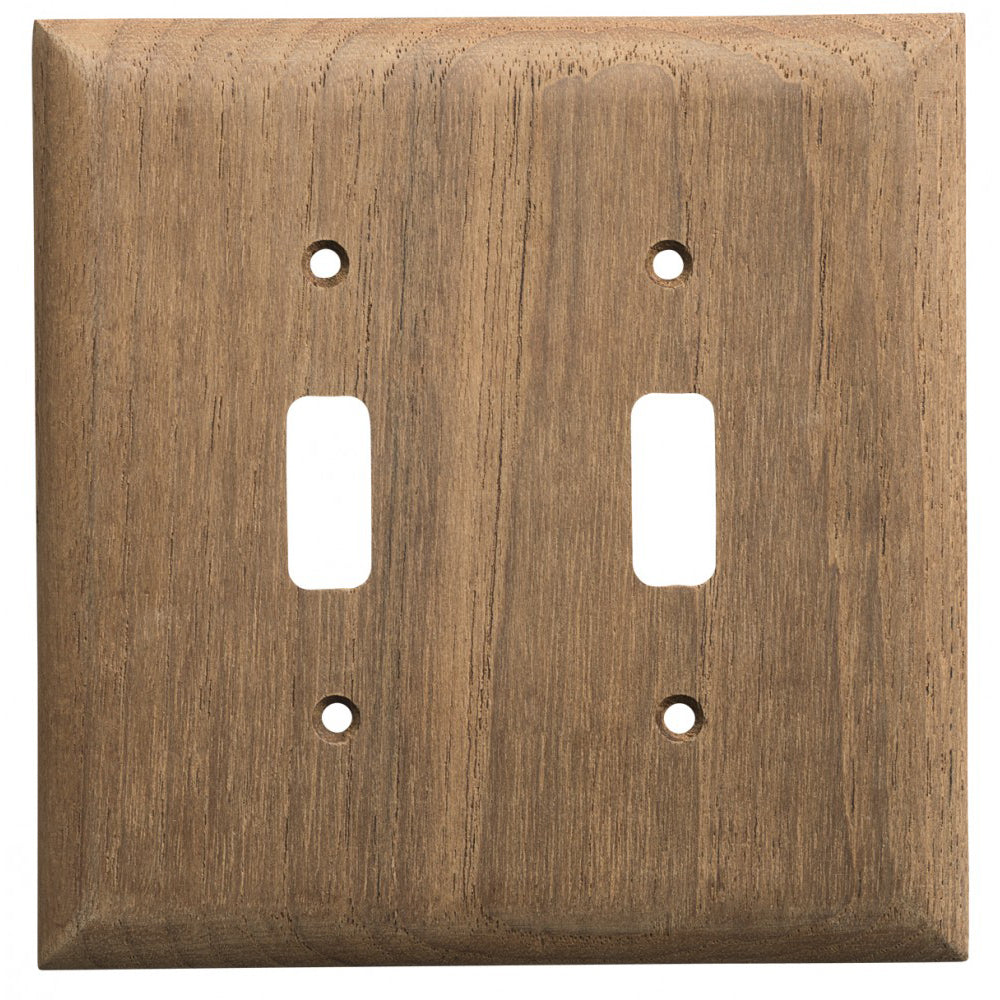 Whitecap Teak 2-Toggle Switch/Receptacle Cover Plate OutdoorUp