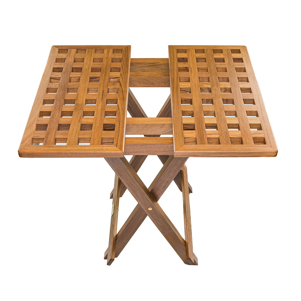 Whitecap Teak Grate Top Fold-Away Table OutdoorUp