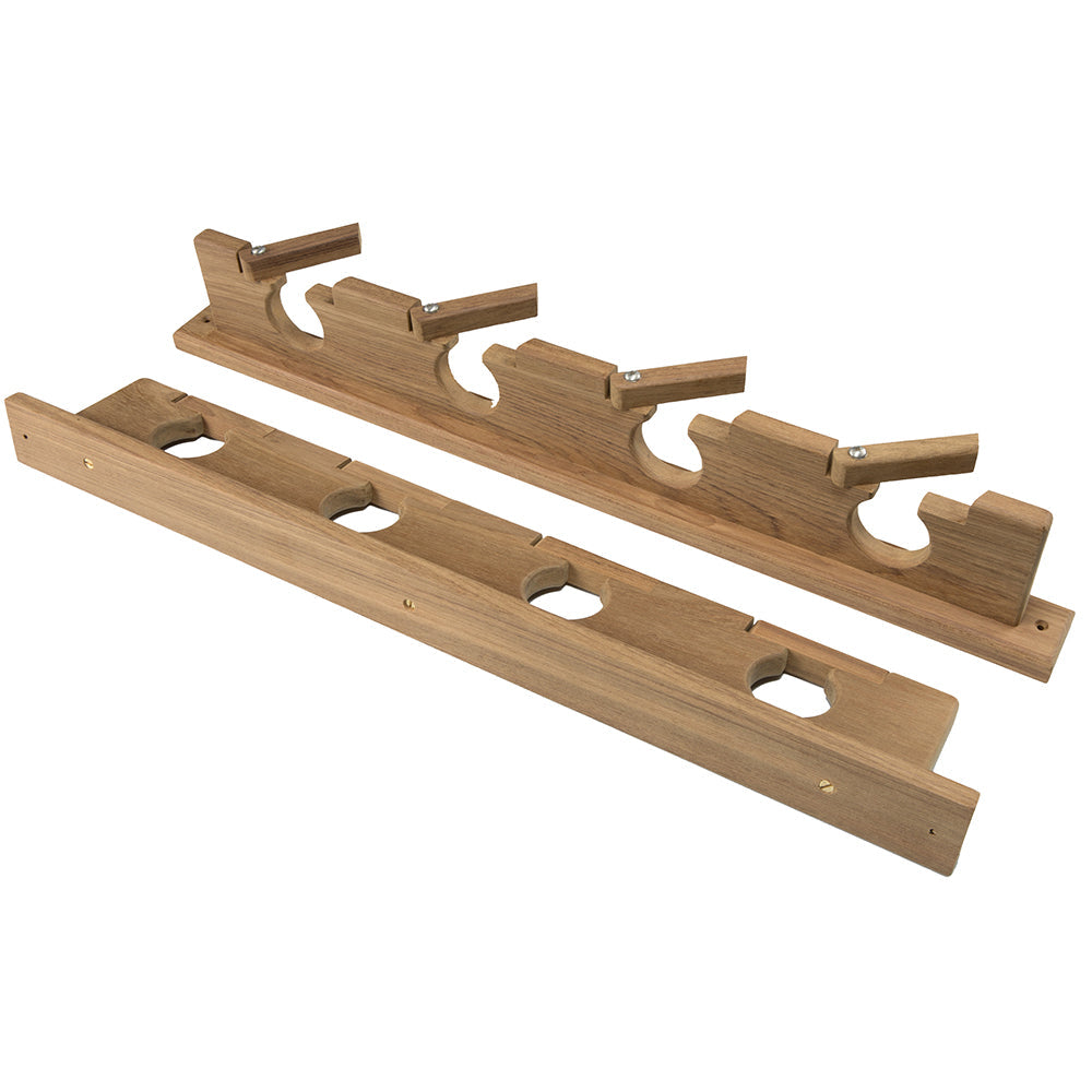 Whitecap Teak Lock-In Four-Rod Storage Rack OutdoorUp