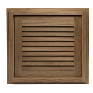 Whitecap Teak Louvered Door & Frame - Right Hand - 15" x 15" OutdoorUp