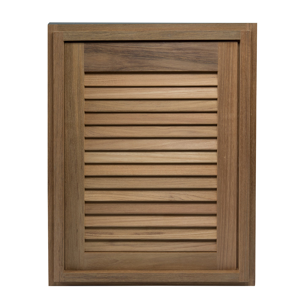 Whitecap Teak Louvered Door & Frame - Right Hand - 15" x 20" OutdoorUp