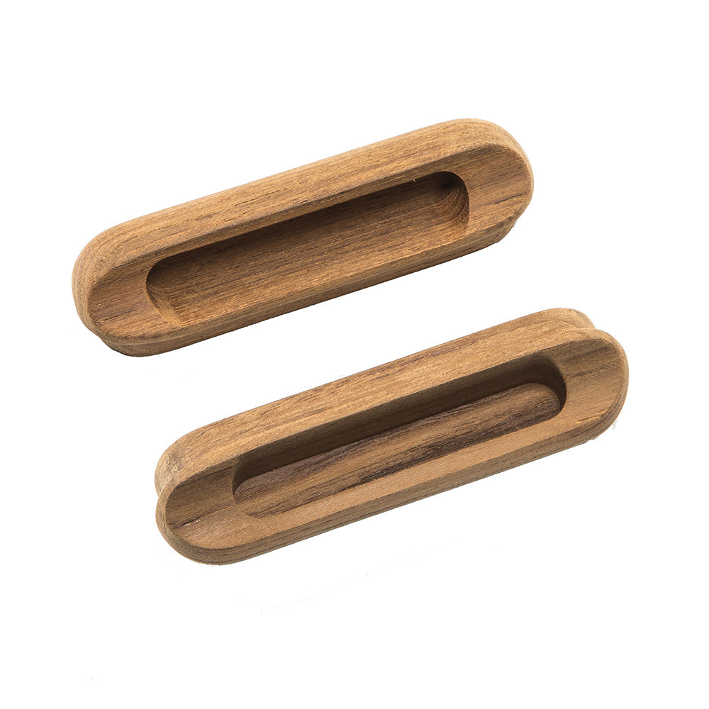 Whitecap Teak Oblong Drawer Pull - 4-1/16"L - 2 Pack OutdoorUp