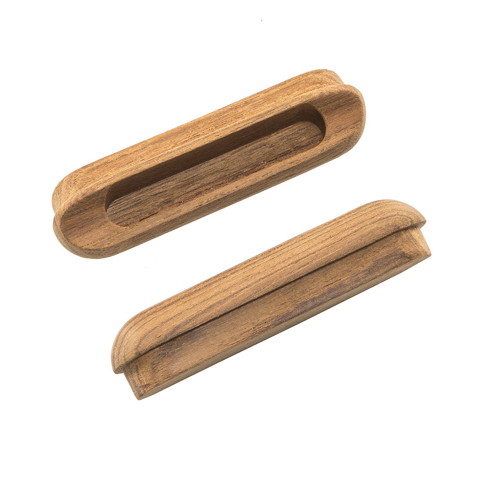 Whitecap Teak Oblong Drawer Pull - 4-1/16"L - 2 Pack OutdoorUp