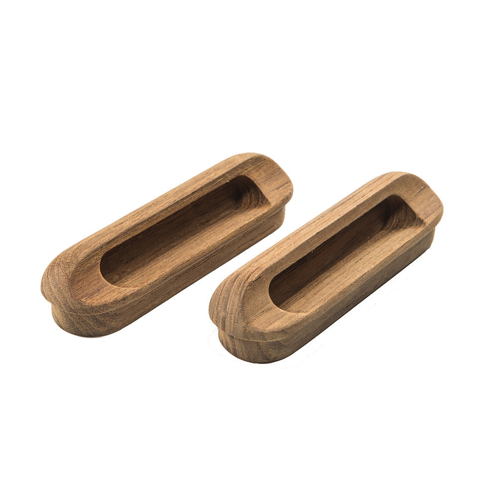 Whitecap Teak Oblong Drawer Pull - 4-1/16"L - 2 Pack OutdoorUp