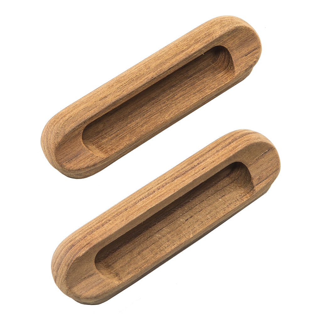 Whitecap Teak Oblong Drawer Pull - 4-1/16"L - 2 Pack OutdoorUp