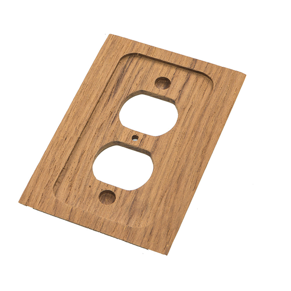 Whitecap Teak Outlet Cover/Receptacle Plate OutdoorUp