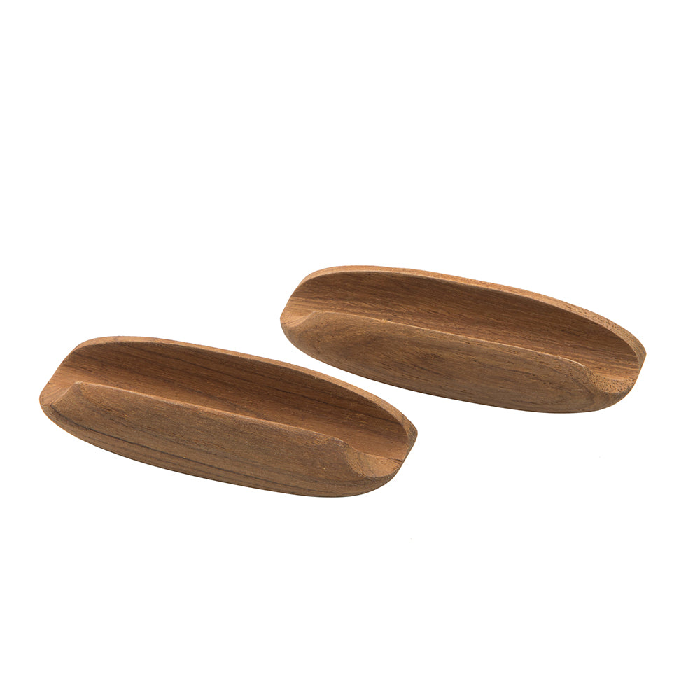 Whitecap Teak Oval Drawer Pull - 4"L - 2 Pack OutdoorUp