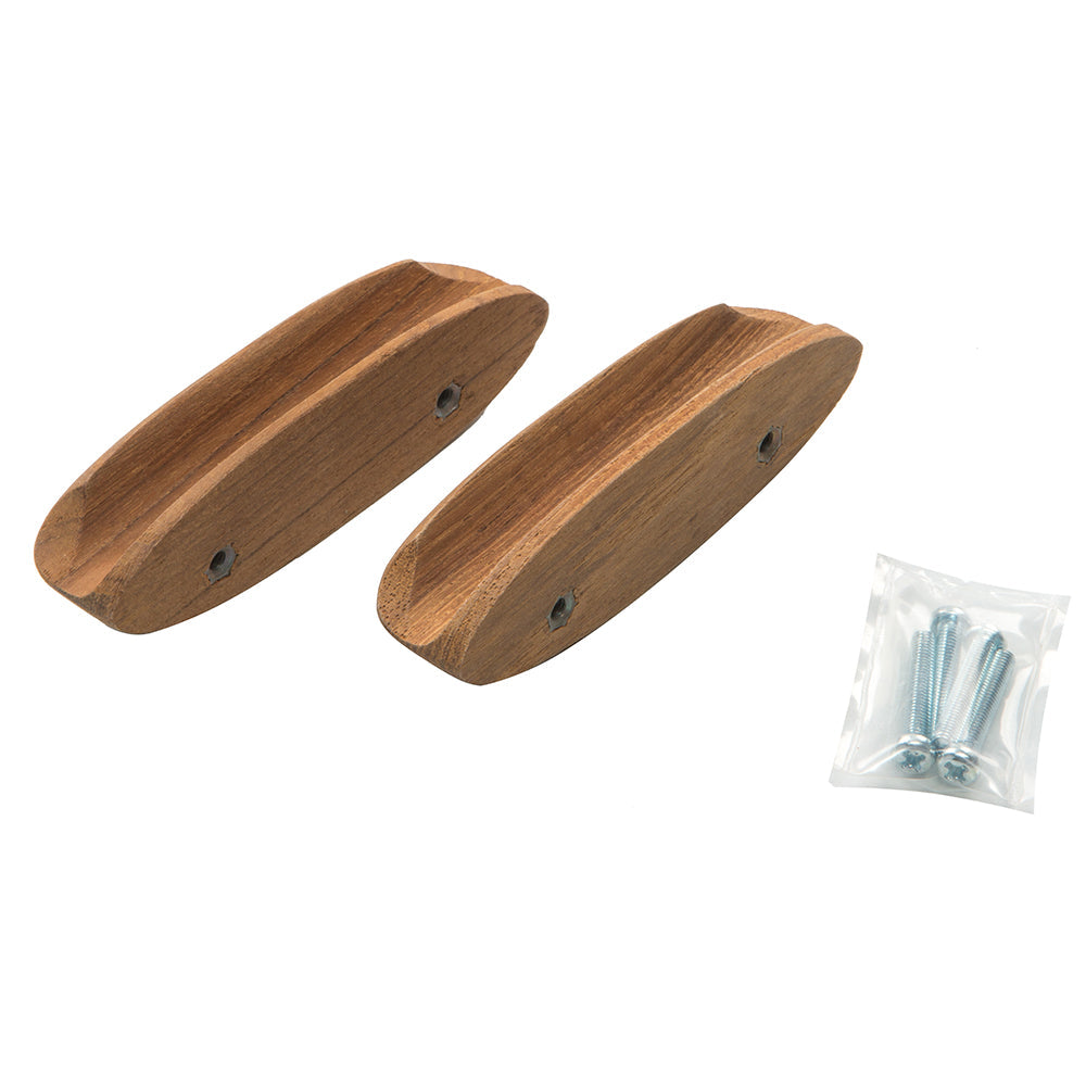 Whitecap Teak Oval Drawer Pull - 4"L - 2 Pack OutdoorUp