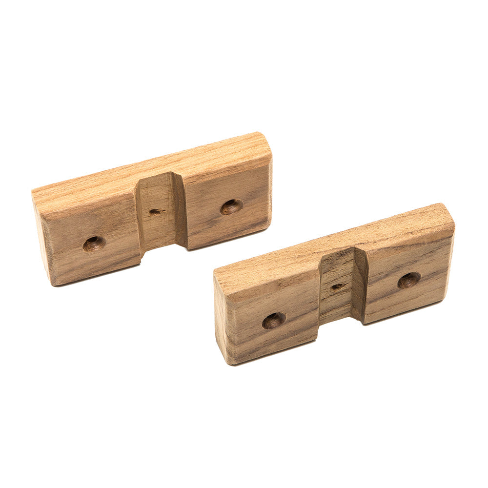 Whitecap Teak Rod Storage Rack Mounting Brackets - Pair OutdoorUp