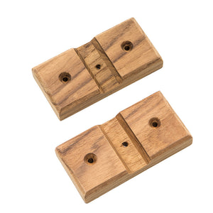 Whitecap Teak Rod Storage Rack Mounting Brackets - Pair OutdoorUp