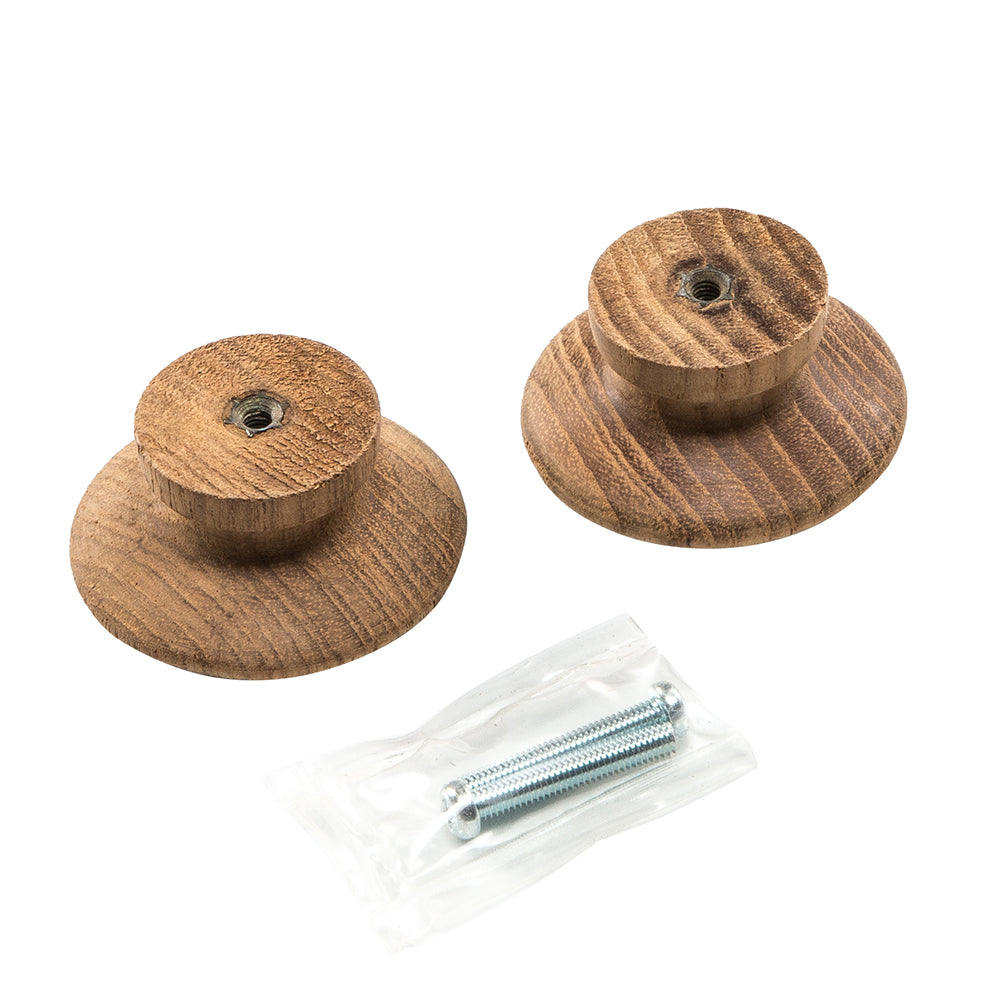 Whitecap Teak Round Drawer Knob - 2" - 2 Pack OutdoorUp