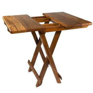 Whitecap Teak Solid Top Fold Away Table OutdoorUp