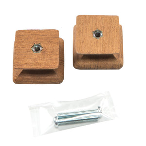 Whitecap Teak Square Drawer Knob - 1-1/8" - 2 Pack OutdoorUp