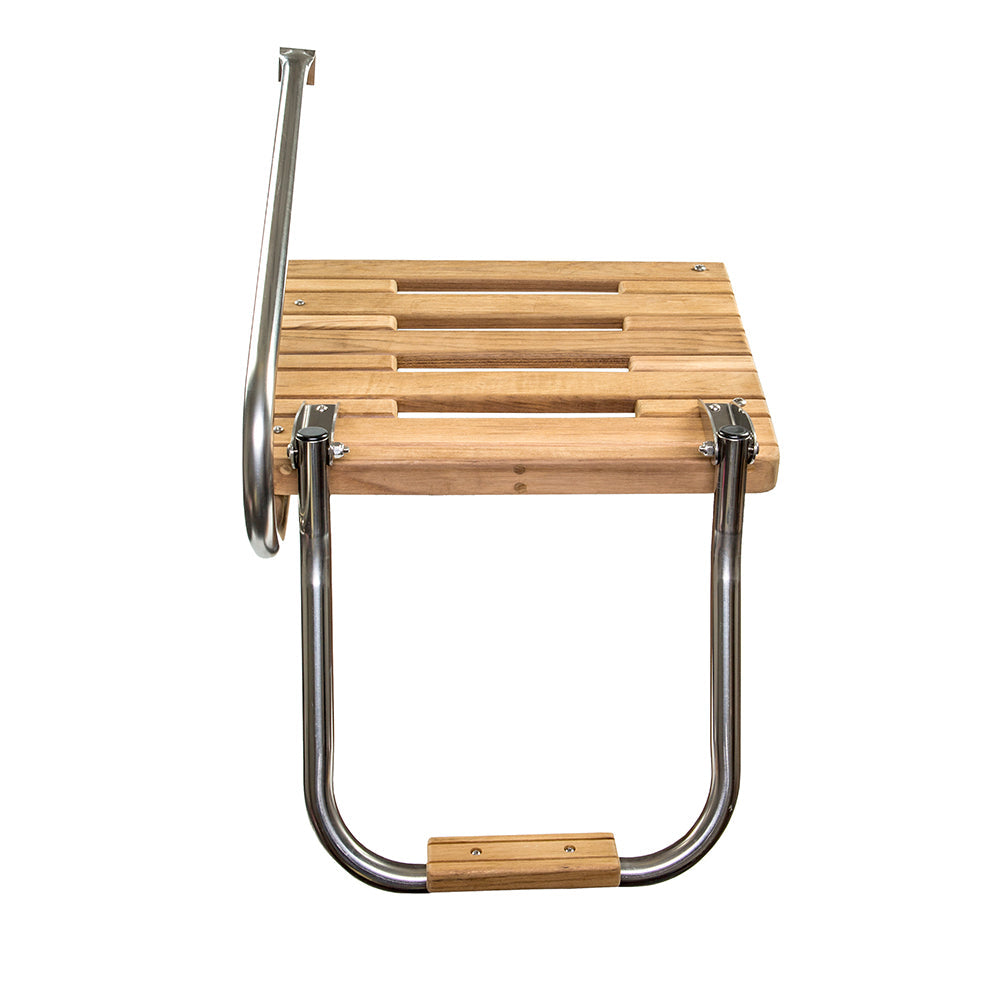 Whitecap Teak Swim Platform w/Ladder f/Outboard Motors OutdoorUp