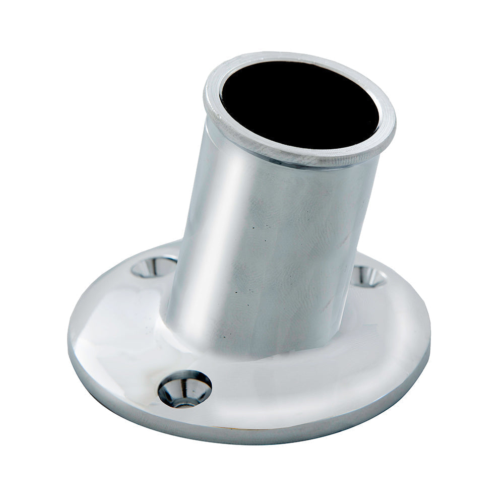 Whitecap Top-Mounted Flag Pole Socket CP/Brass - 1" ID OutdoorUp