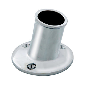 Whitecap Top-Mounted Flag Pole Socket CP/Brass - 1" ID OutdoorUp