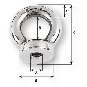 Wichard 10mm Eye Nut - Thread M10 x 150mm OutdoorUp