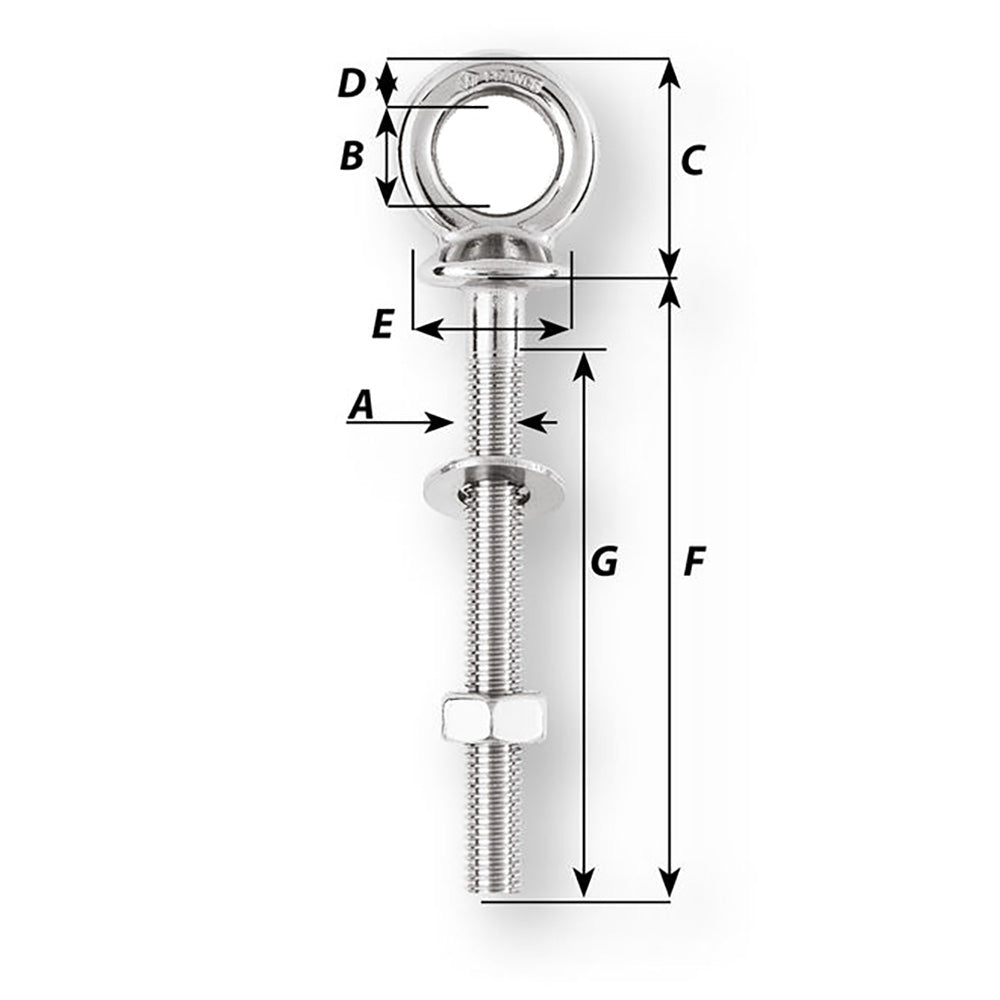 Wichard Eye Bolt - Diameter 5/32" - Length 4" OutdoorUp