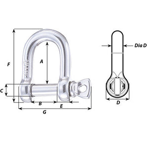 Wichard HR D Shackle - 14mm Diameter - 35/64" OutdoorUp