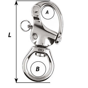 Wichard HR Snap Shackle - Large Bail - Length 105mm OutdoorUp