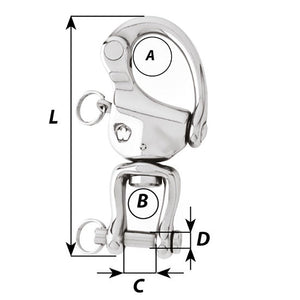 Wichard HR Snap Shackle With Clevis Pin Swivel - 120mm Length - 4-23/32" OutdoorUp