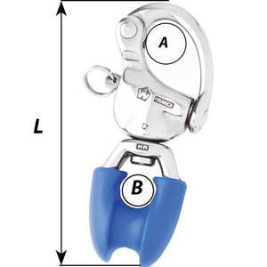 Wichard HR Snap Shackle With Thimble Eye - 110mm Length - 4-21/64" OutdoorUp