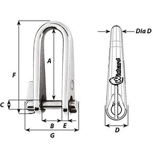 Wichard Key Pin Shackle - Diameter 5mm - 3/16" OutdoorUp