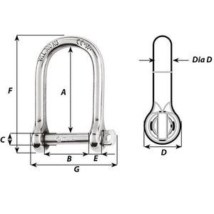 Wichard Self-Locking Large Opening Shackle - 10mm Diameter - 13/32" OutdoorUp