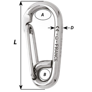 Wichard Symmetric Carbin Hook - 120mm Length - 15/32" OutdoorUp