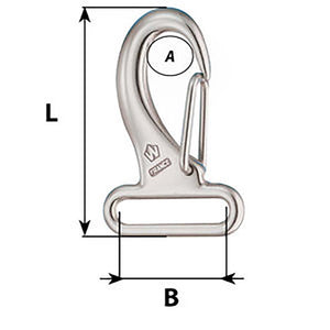 Wichard Webbing Snap Hook - 30mm - Length 60mm OutdoorUp