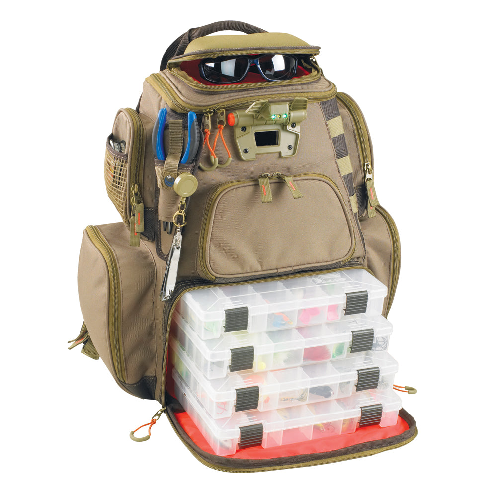 Wild River NOMAD Lighted Tackle Backpack w/4 PT3600 Trays OutdoorUp