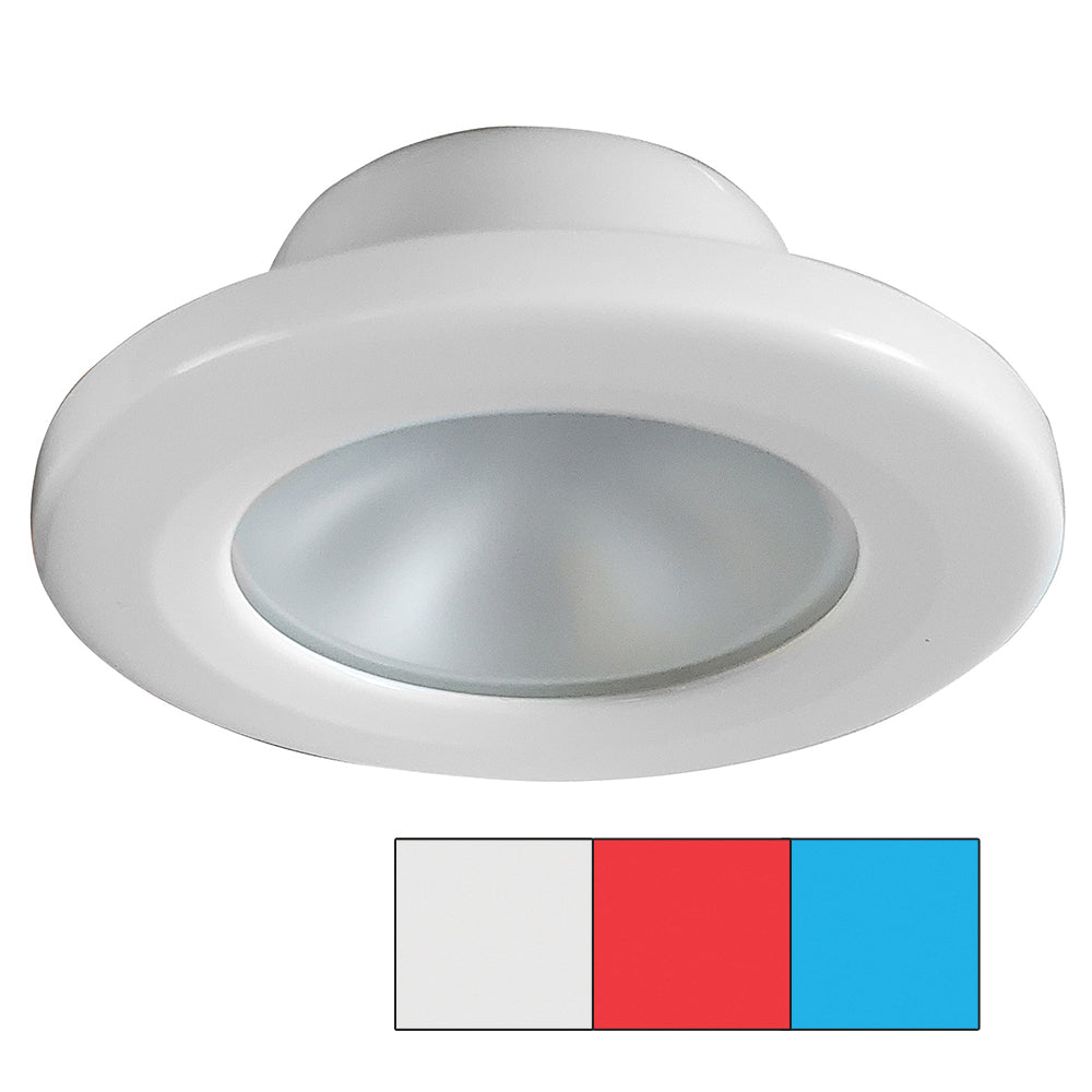 i2Systems Apeiron A3120 Screw Mount Light - Red, Cool White & Blue - White Finish OutdoorUp